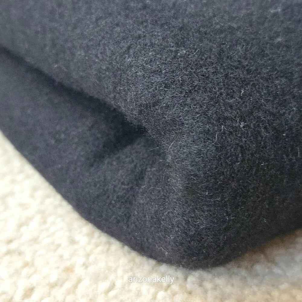 Oversized THICK Wool Wrap Flawless Black Fringe Men's Tall Plus - Picture 5 of 15